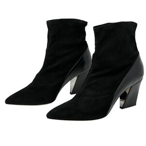 Iro | Stenza Black Suede Smooth Leather High Heel Boots New